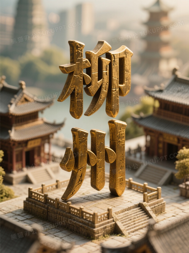 柳州竖版上下站立3D青铜立体艺术字
