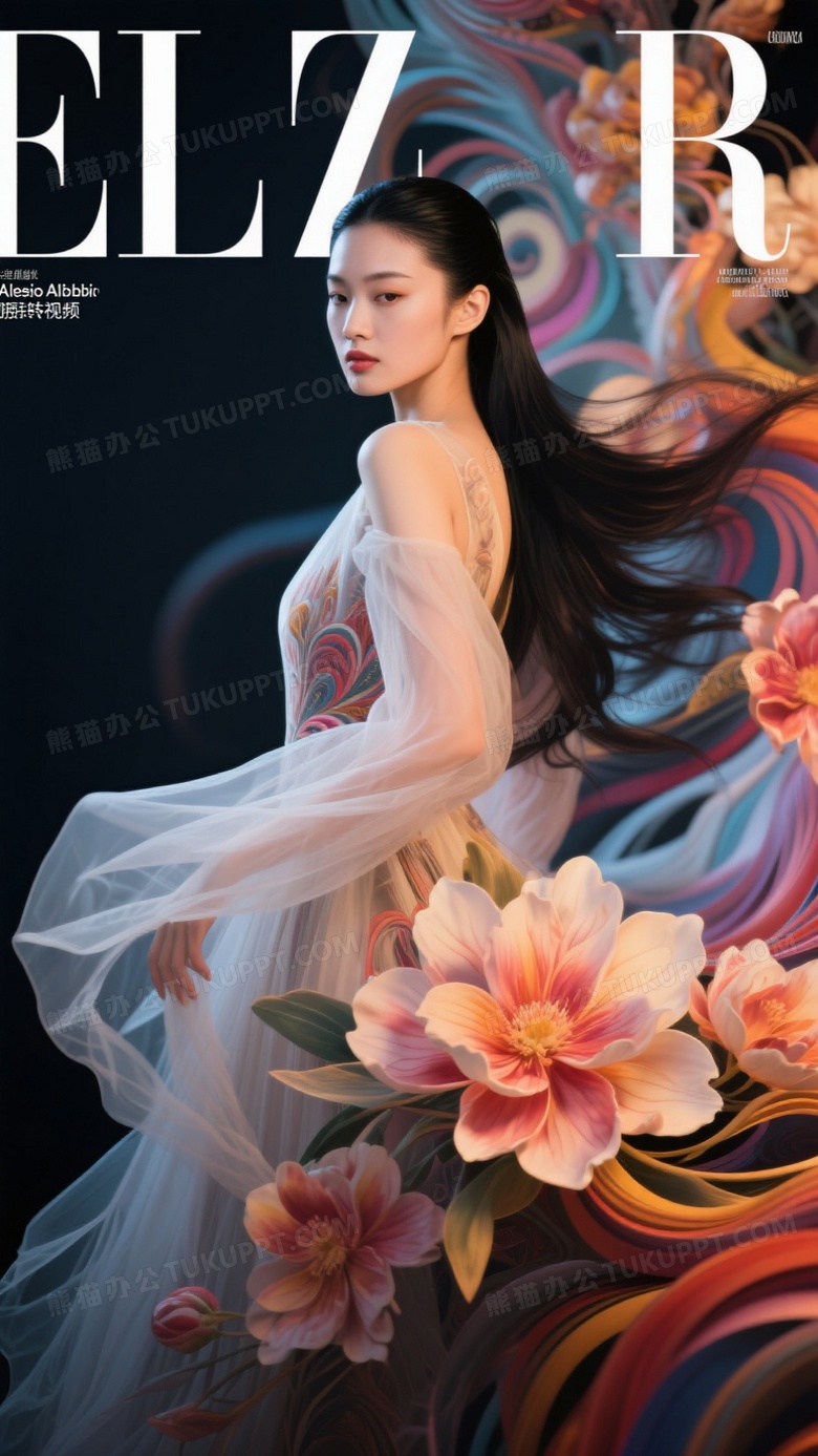 时尚杂志封面静态摄影