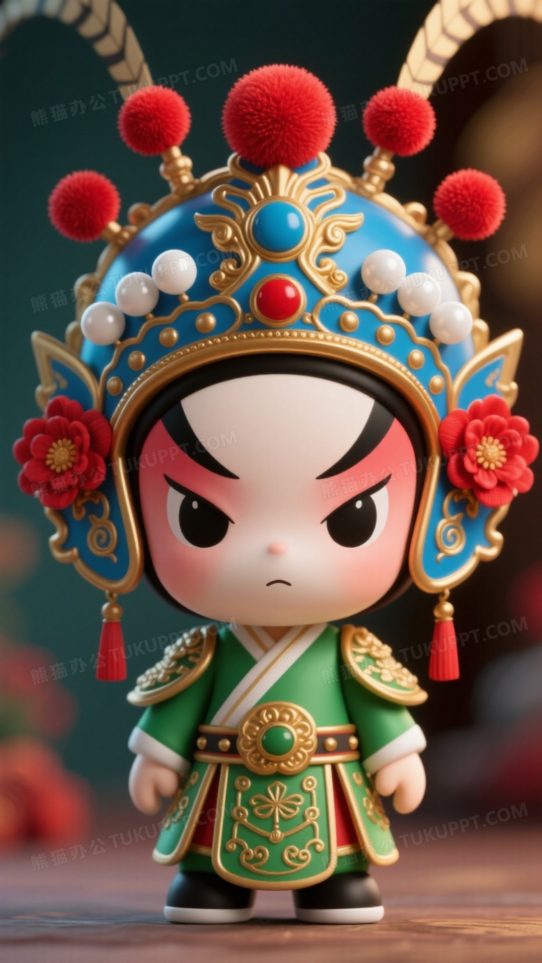 京剧;一个威风凛凛的戏曲娃娃