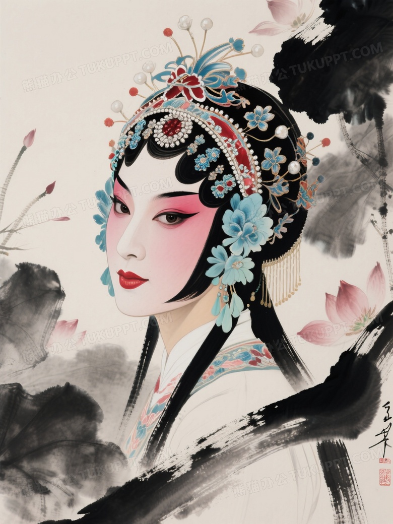获奖风格摄影佳作京剧花旦美人