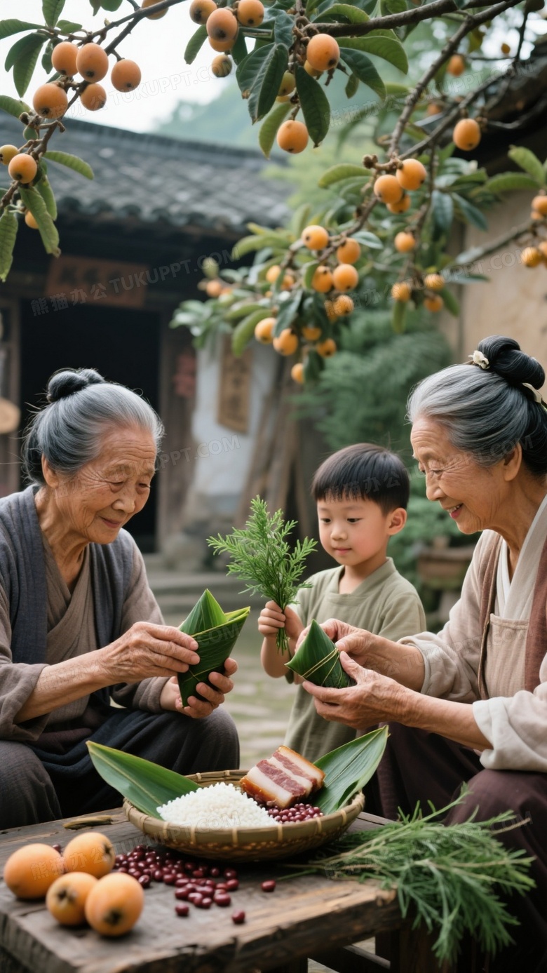 端午时节小院里枇杷挂满枝头