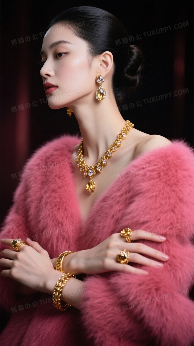 年轻女模特高级时尚妆容精致