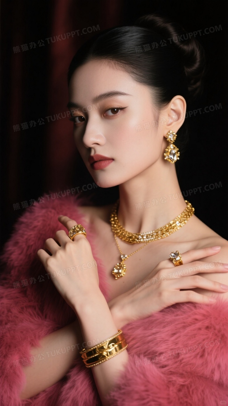 年轻女模特高级时尚妆容精致