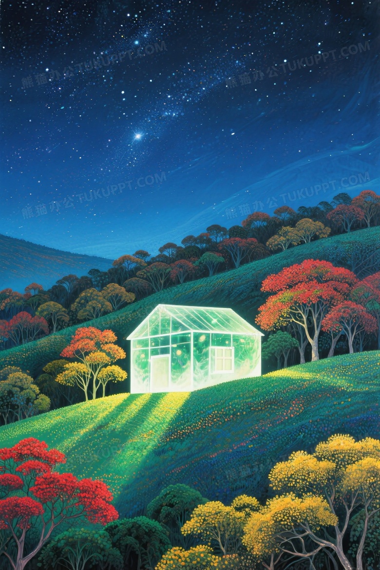 新工笔星汉灿烂暗夜微光