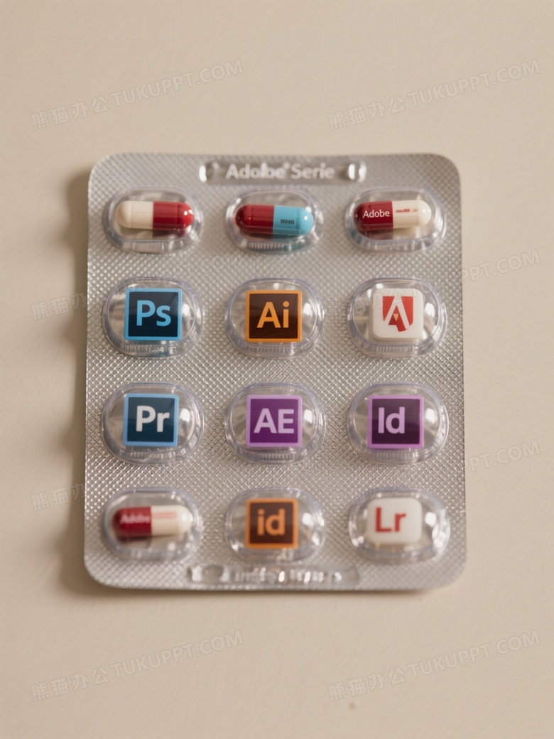 一个高度写实细节丰富的泡罩药片包装图
