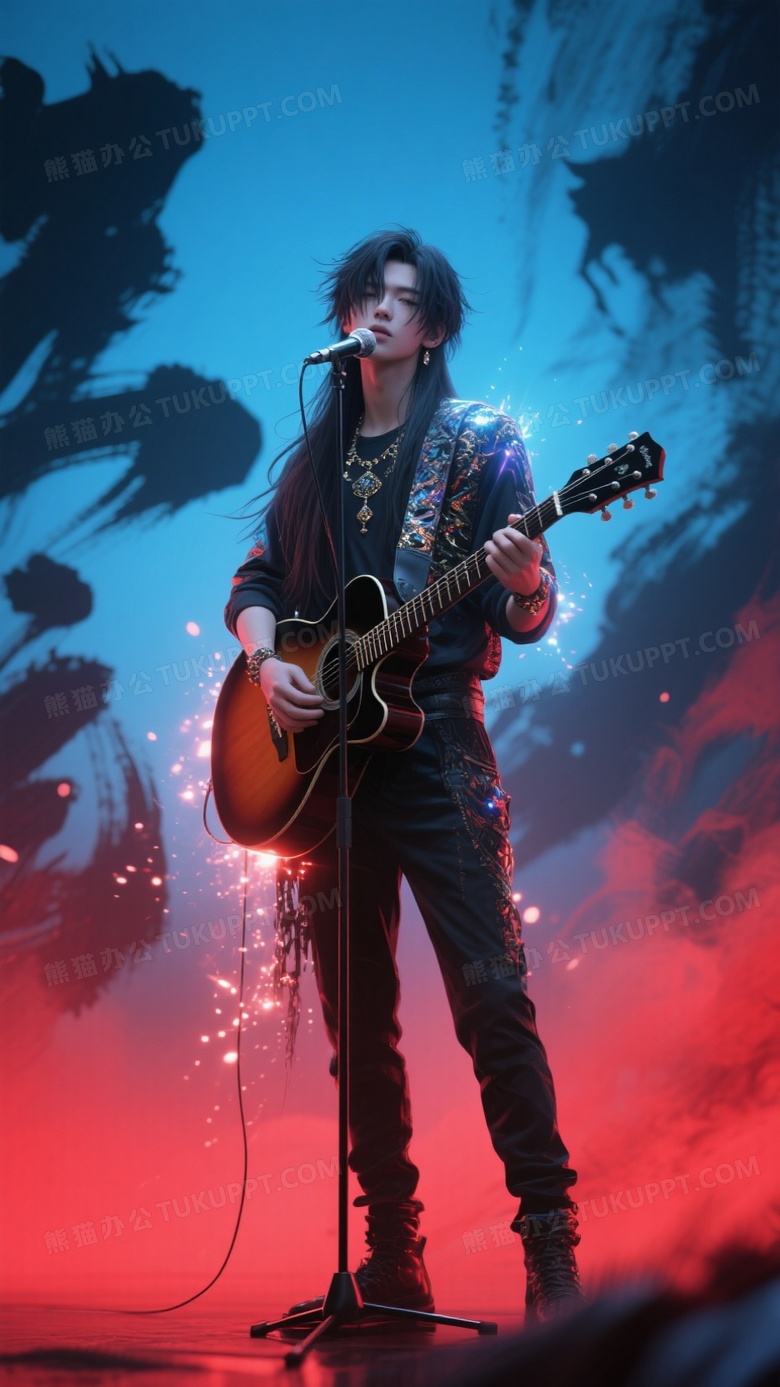 正面视角远景全身照精细三维渲染