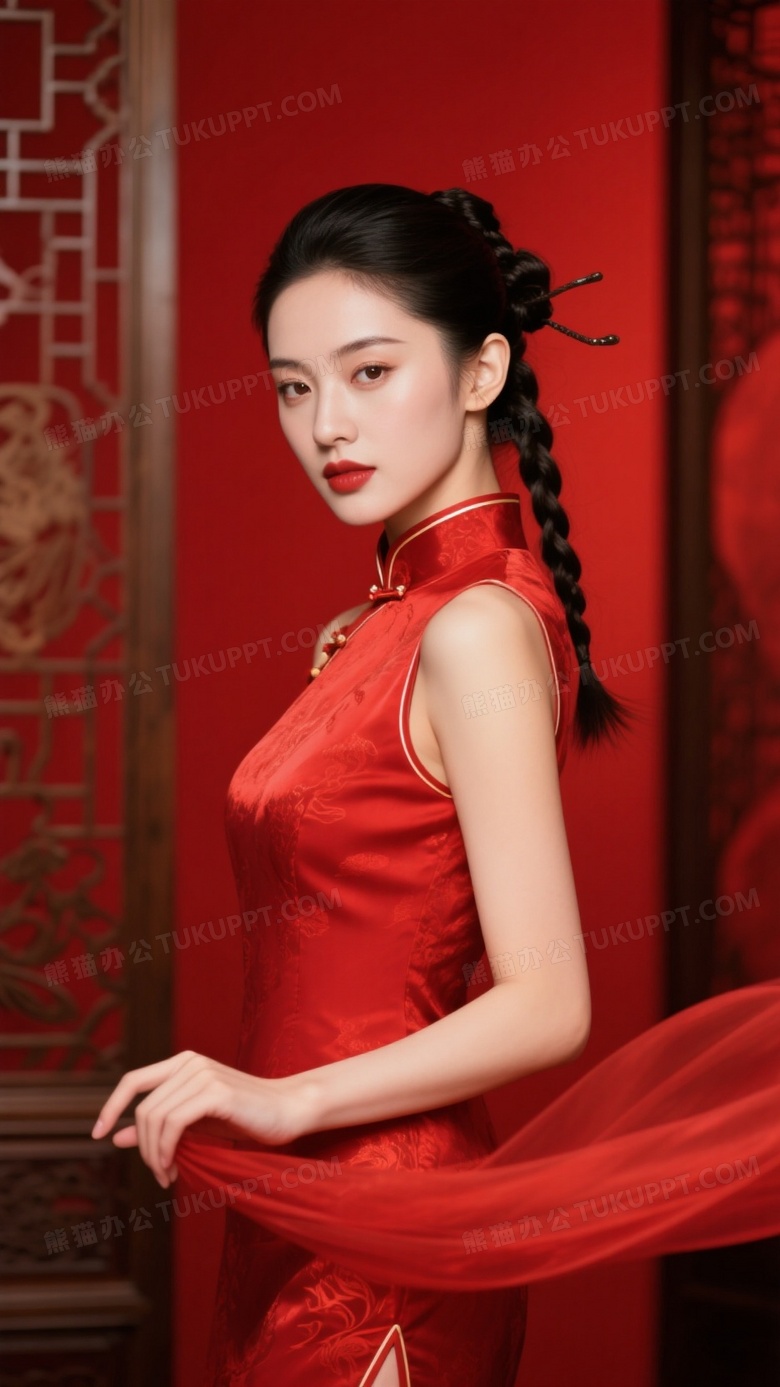 医美高级模特美女新中式风格