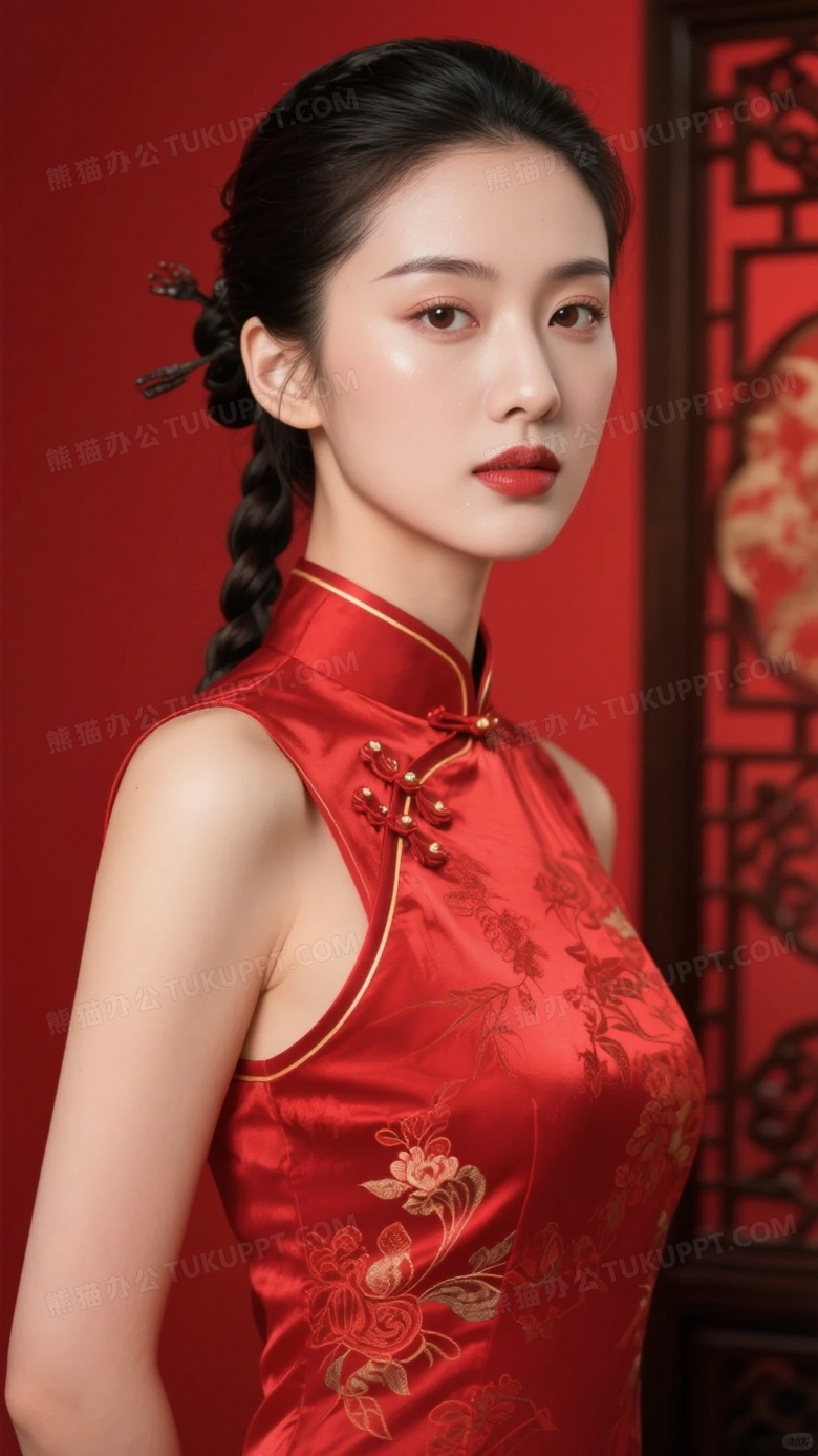 医美高级模特美女新中式风格