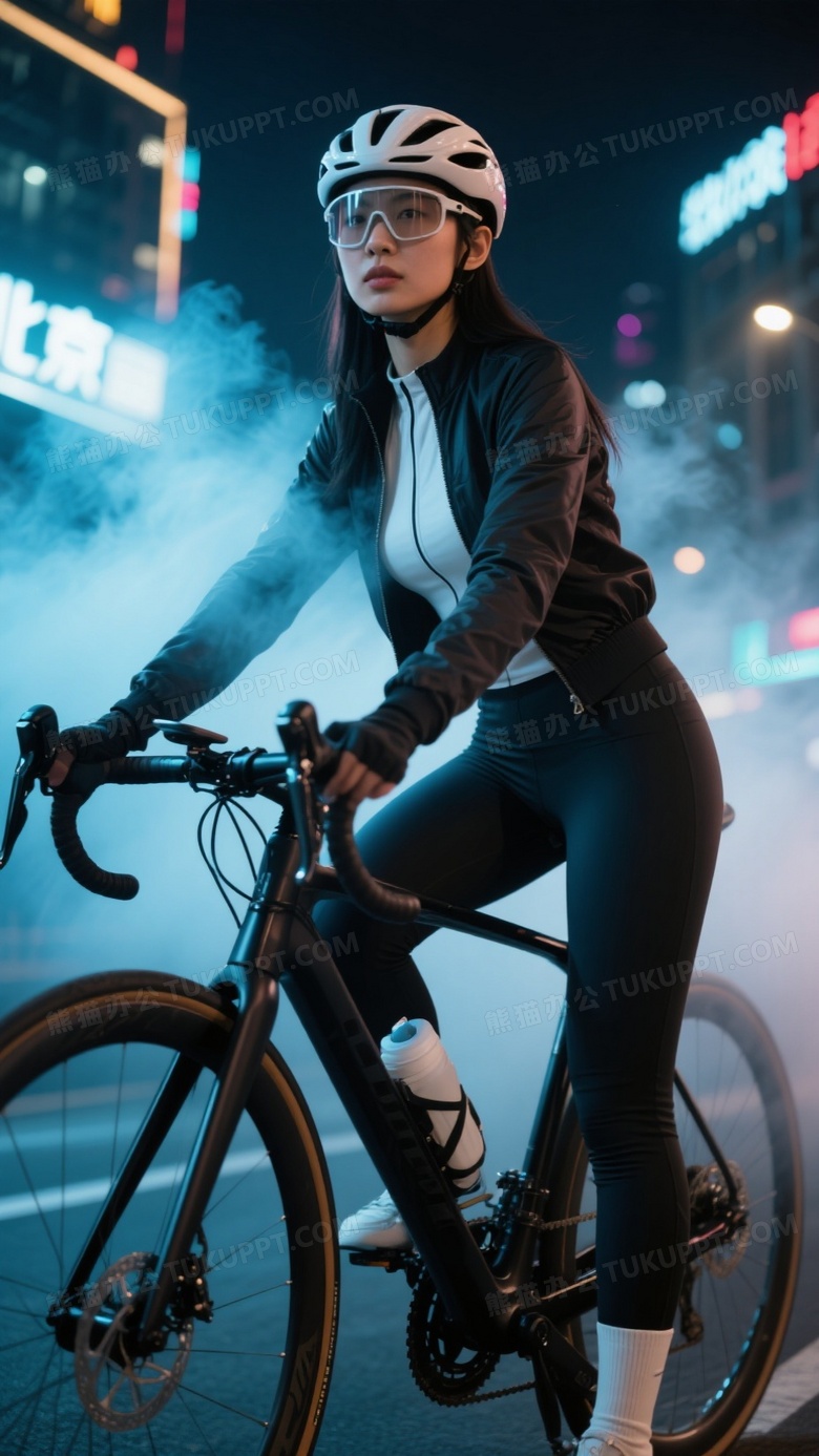 公路车亚洲女性帅酷机顶直闪