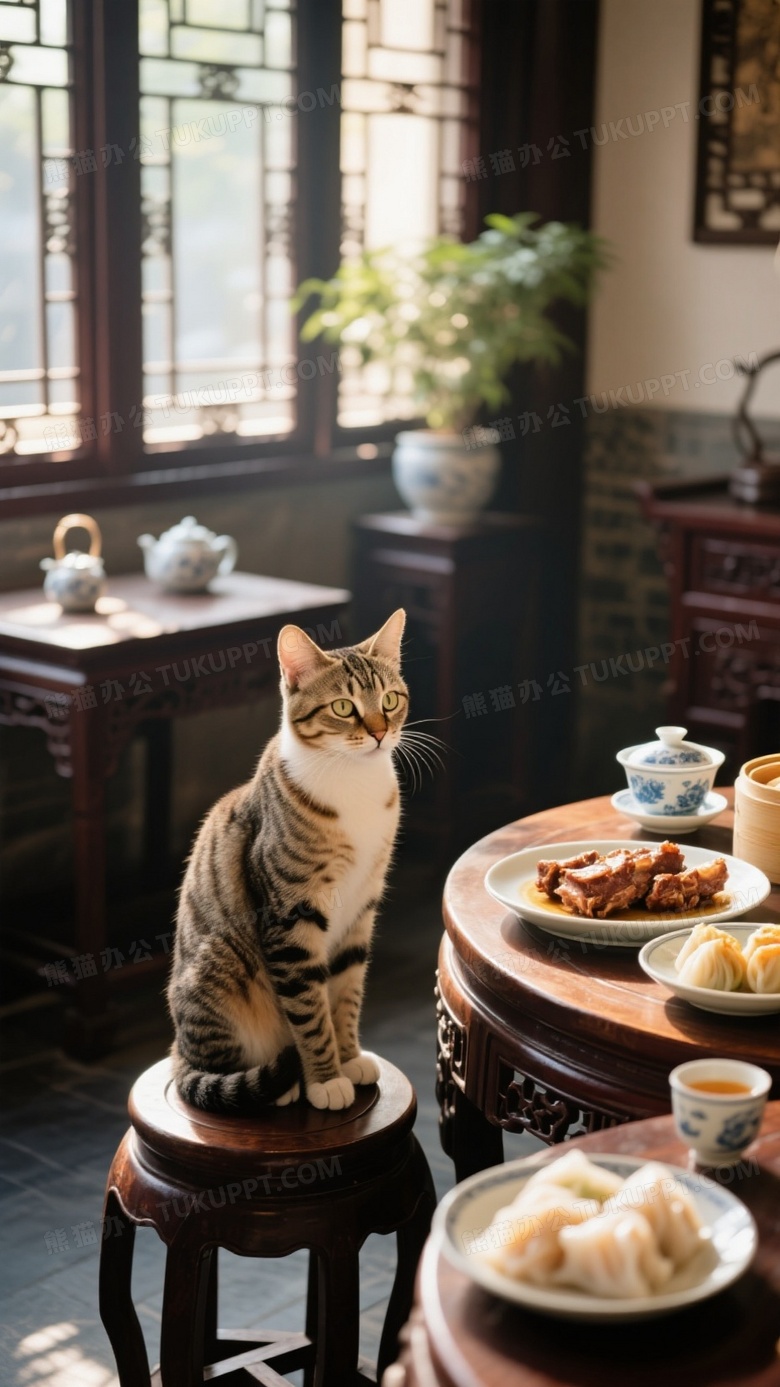 生成一张早茶早点图片