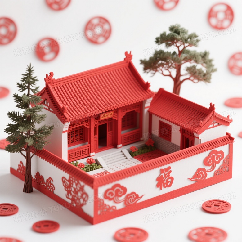 微缩摄影中国剪纸艺术风格