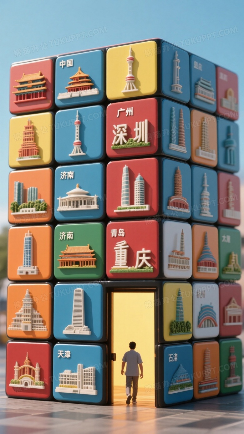 帮我生成图片一个巨大的魔方