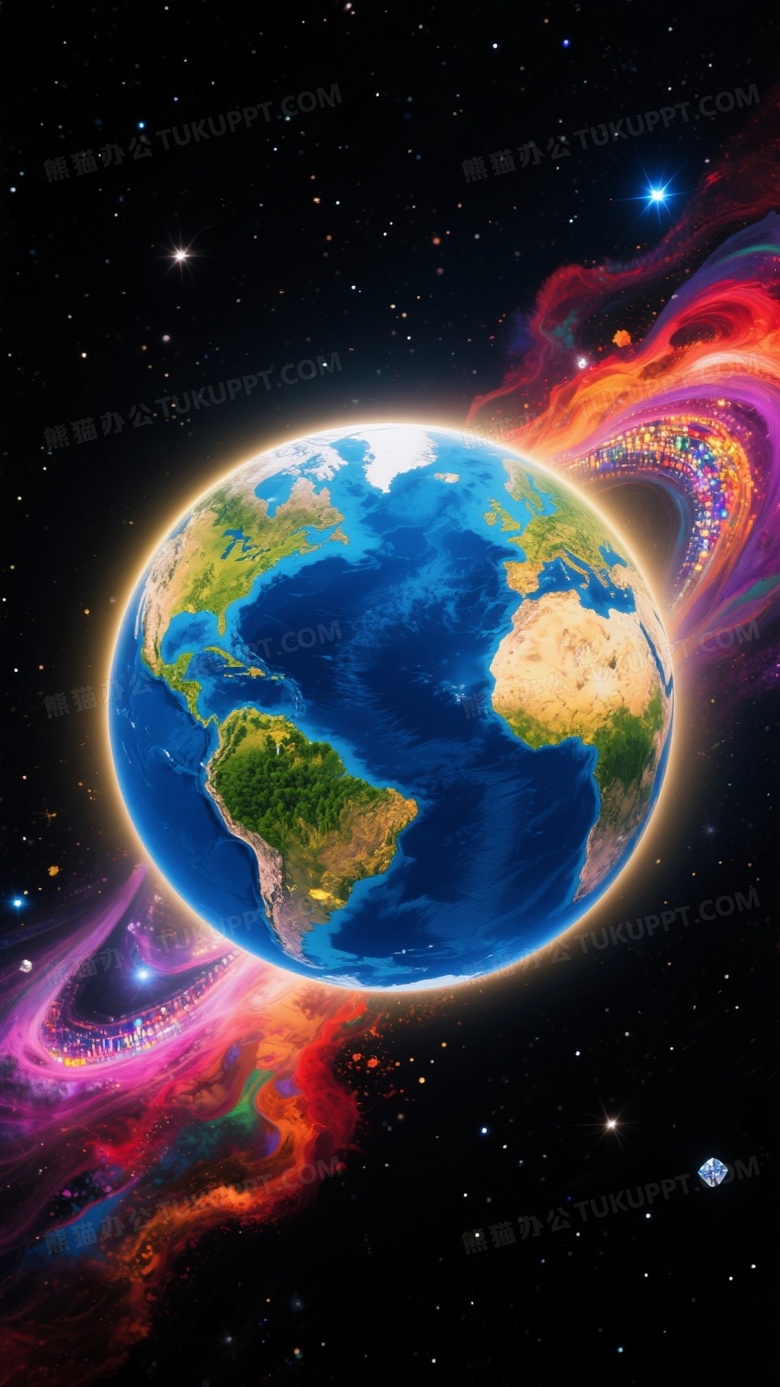 帮我生成一张图片在无垠且深邃如墨的浩瀚宇宙背景下