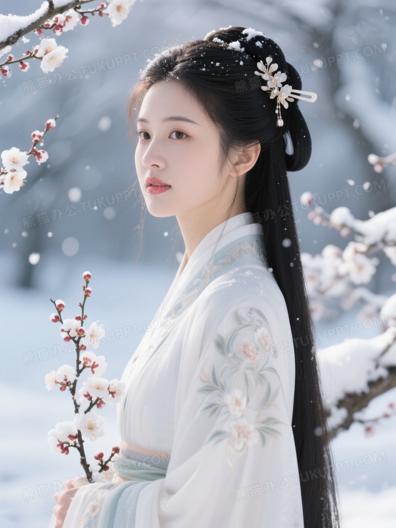 美女写真风花雪月古风造型