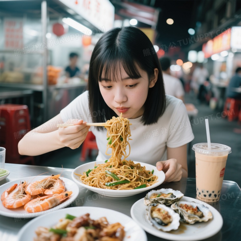 在一个广东路边大排档