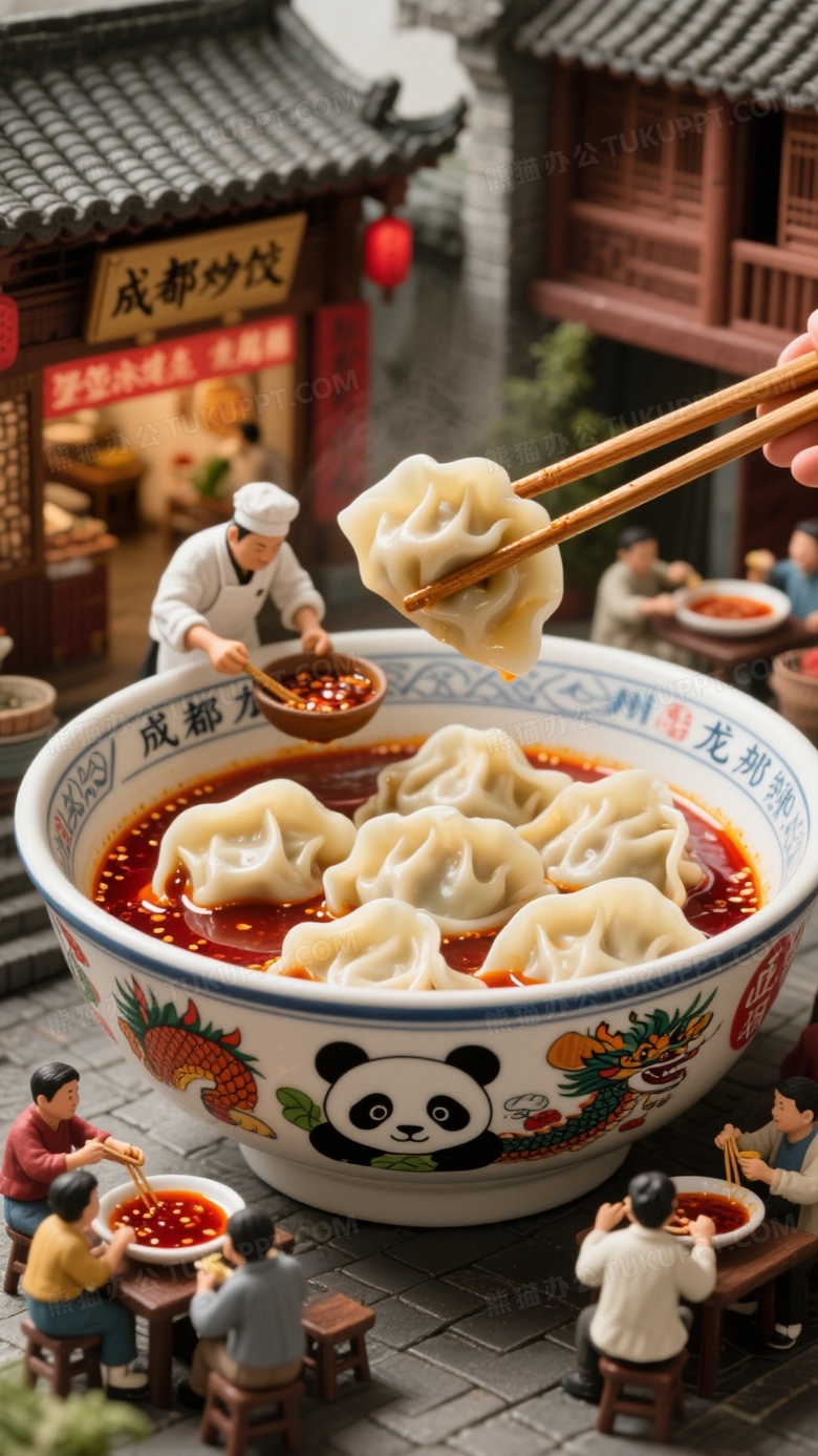 微缩景观成都龙抄手店