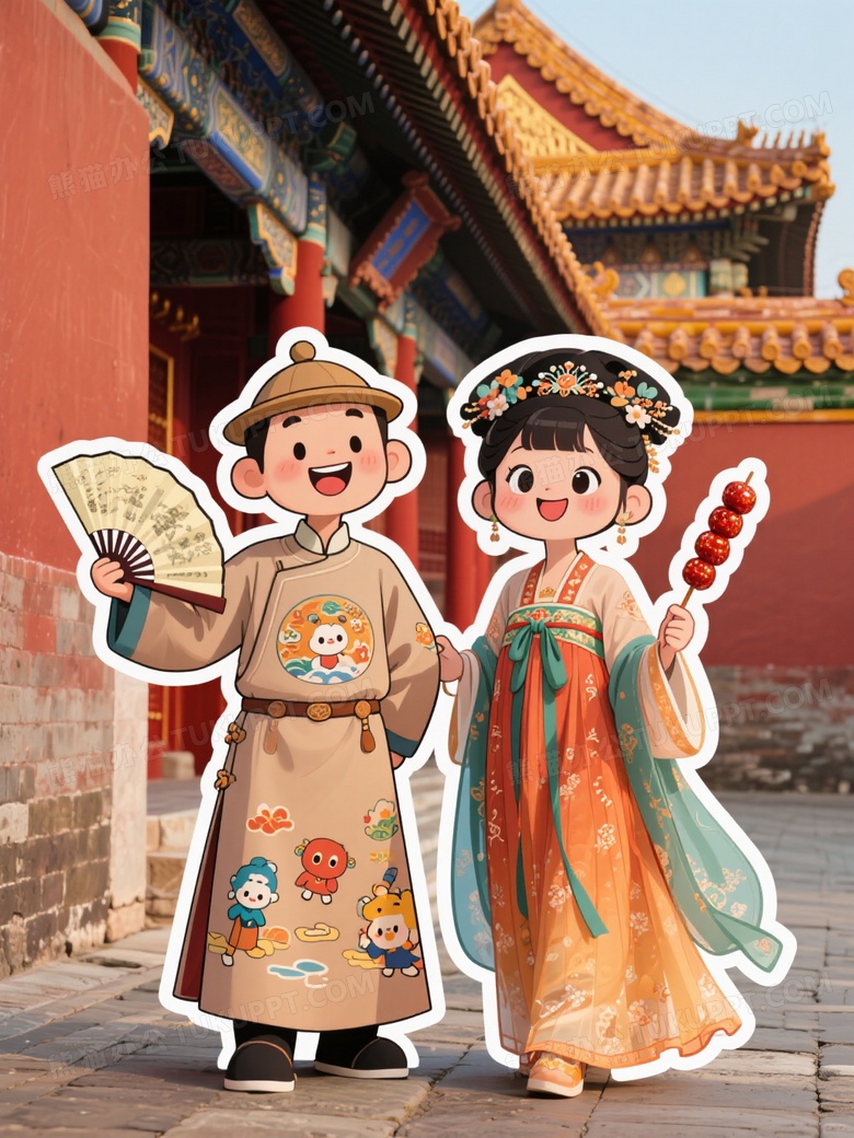 在写实摄影的故宫风景中