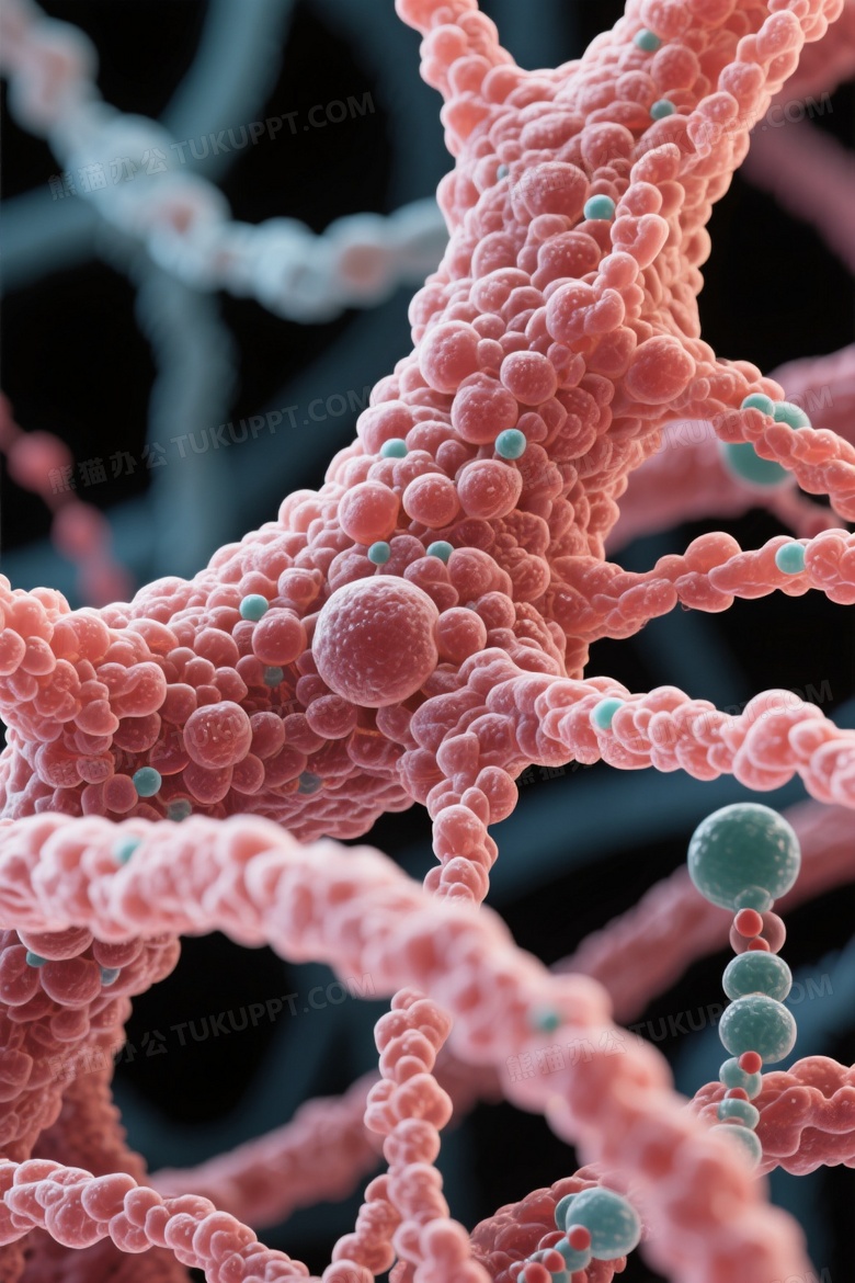 人体细胞显微摄影放大呈现