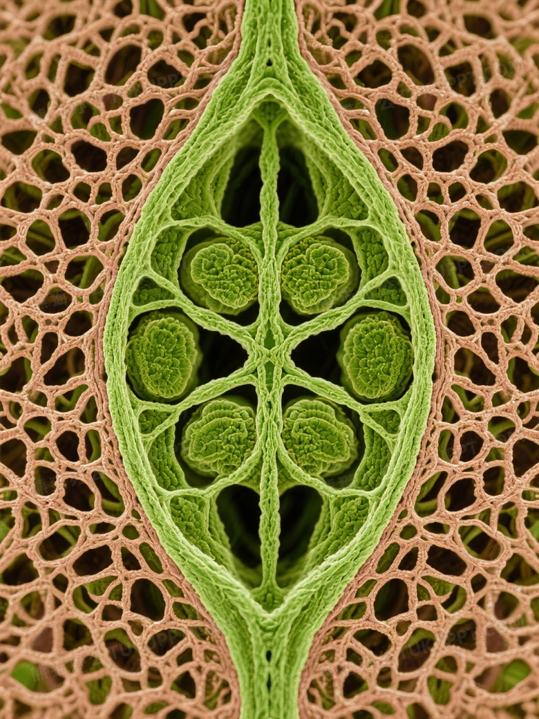 薇薇沃尔斯透过电子显微镜捕捉细胞结构的摄影