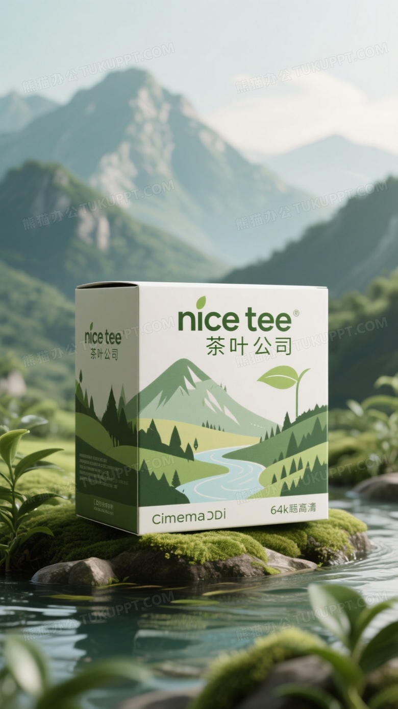 一个绿茶包装盒上的标志