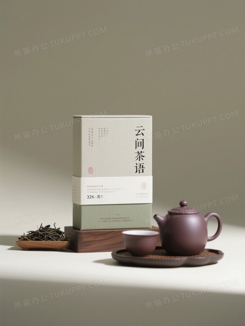 一盒茶叶在画面中间茶叶文字