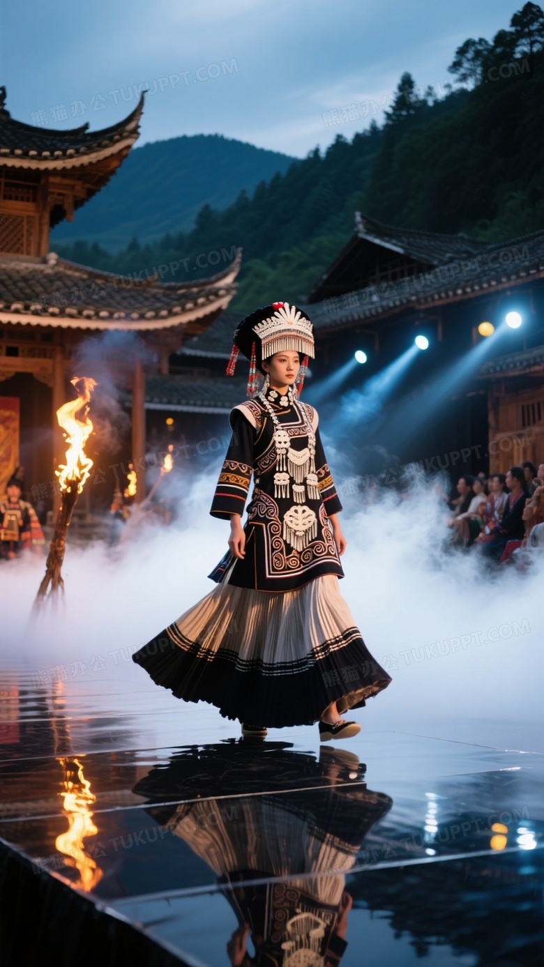 大山里的古民居火把节