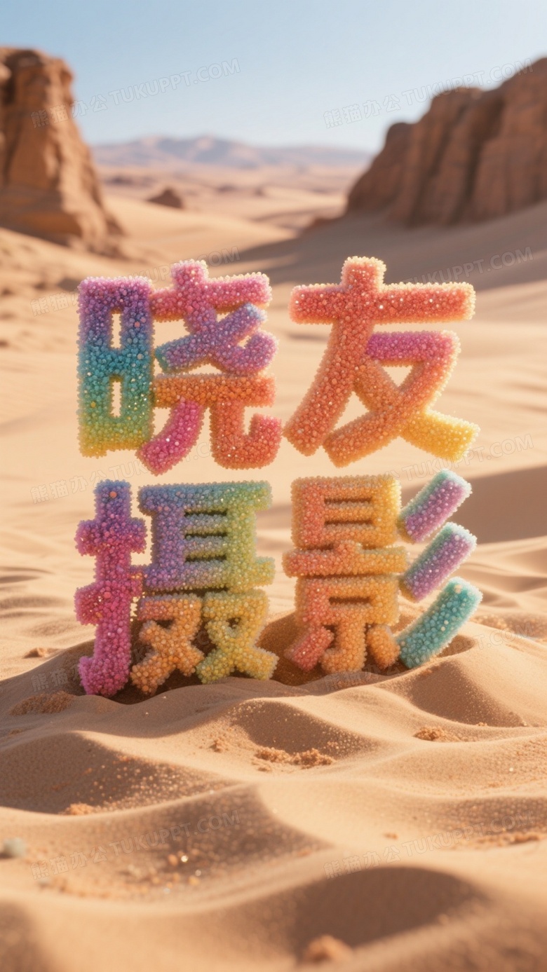 沙画立体字体晓友摄影