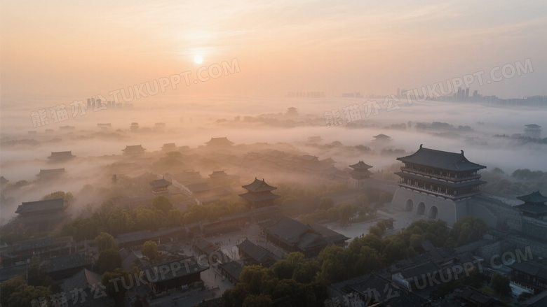 清晨曦光天空视角平流层