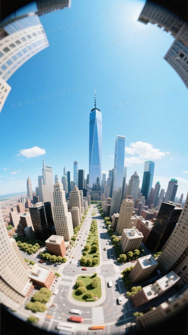 超现实主义低角度鸟瞰构图