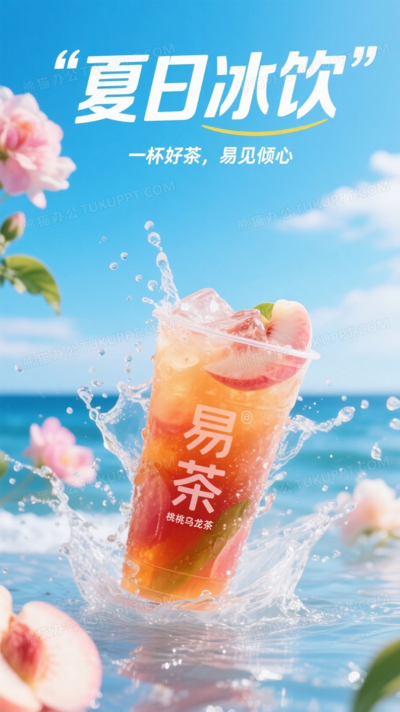 做一张夏日冰饮的海报
