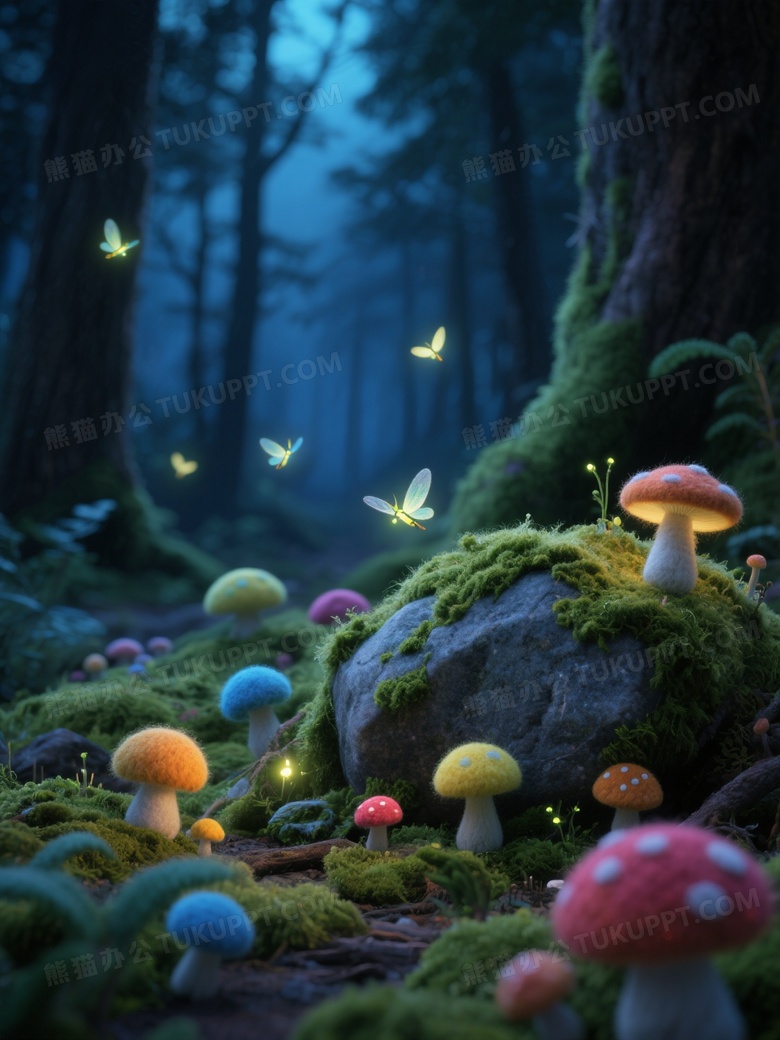 微距摄影地衣苔藓石头