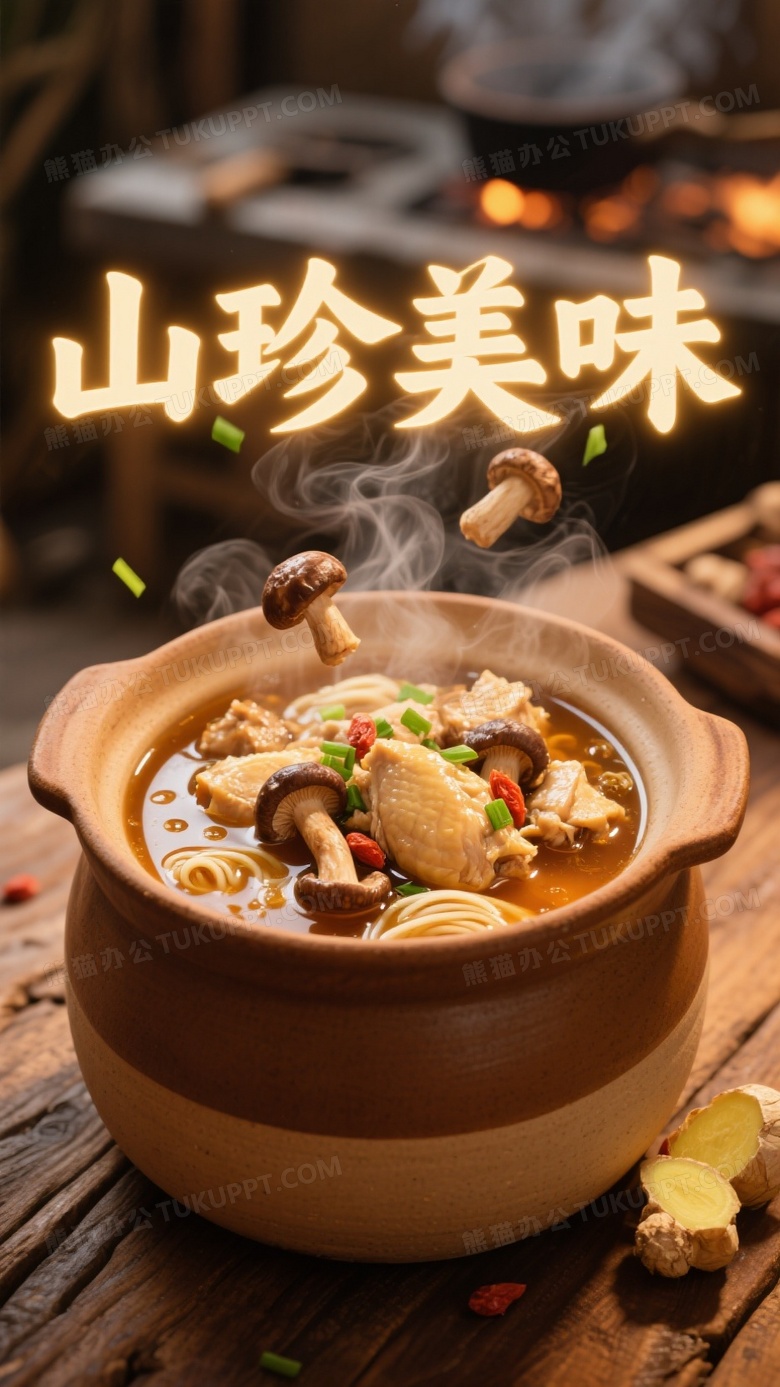 主题描述词陶罐里沸腾的琥珀色汤汁