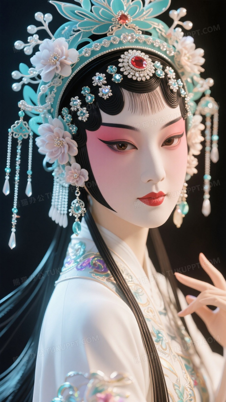 昆曲青衣精致头饰流苏花式精美耳环