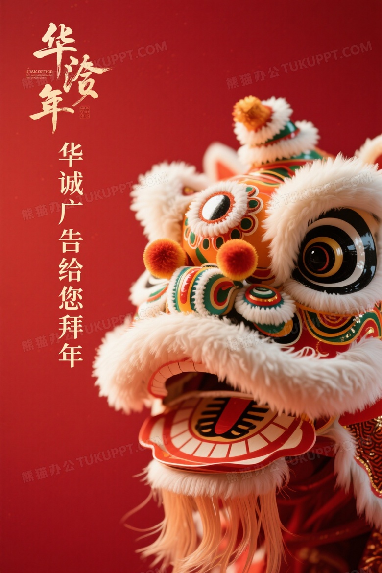 写实摄影浅景深新年海报