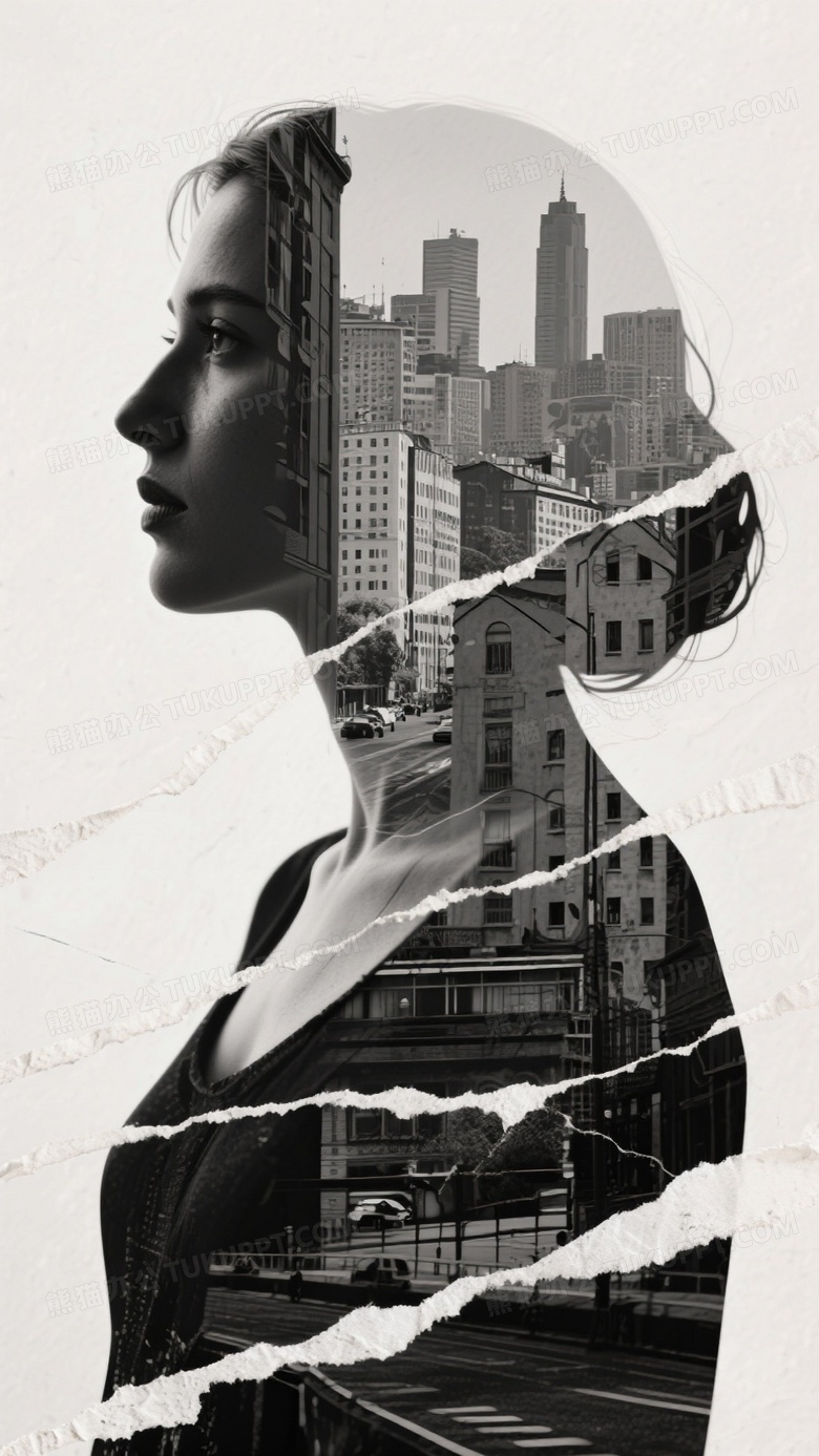 风格人像摄影黑白淡彩