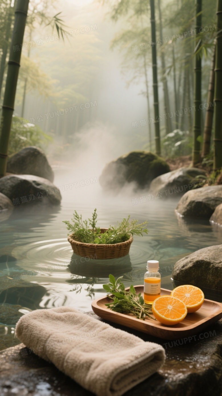 真实摄影风格养生背景