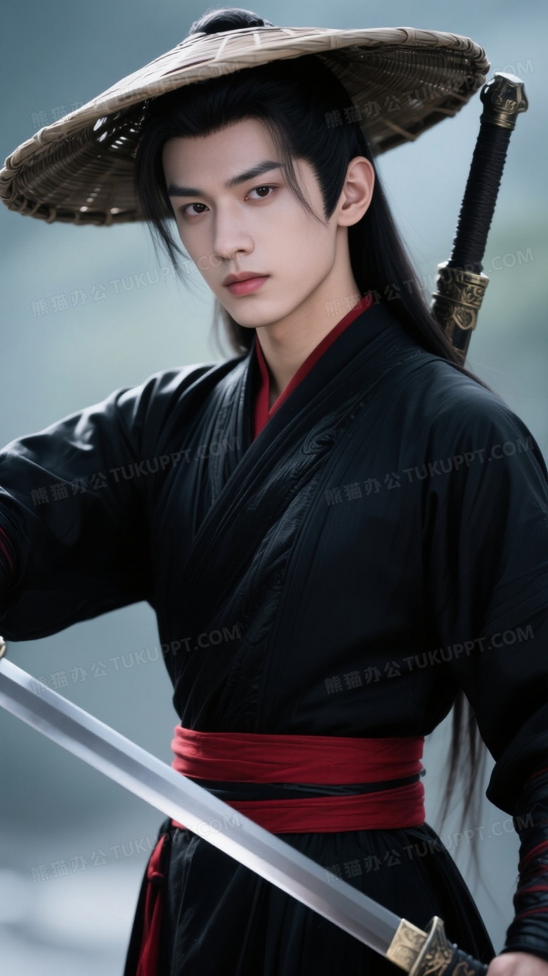 侠客英俊少年高鼻梁丹凤眼