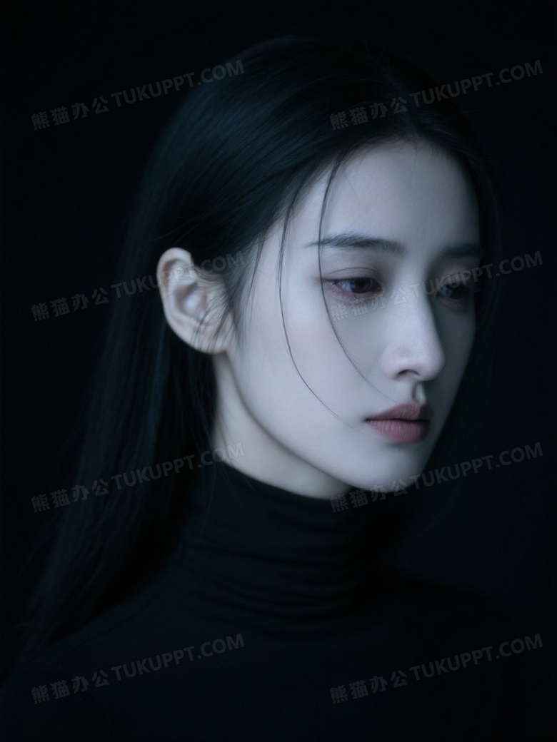 在深色的神秘背景之下