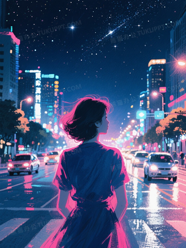 过曝强对比背景是夜晚