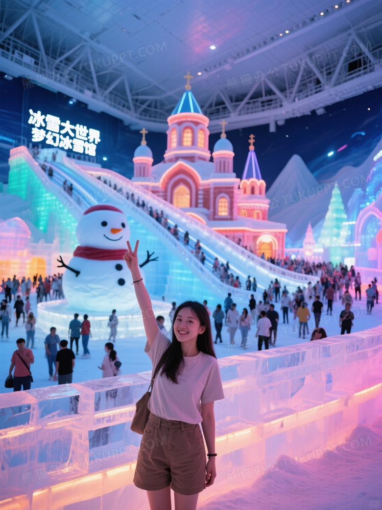 一位穿夏装的人特写比耶打卡