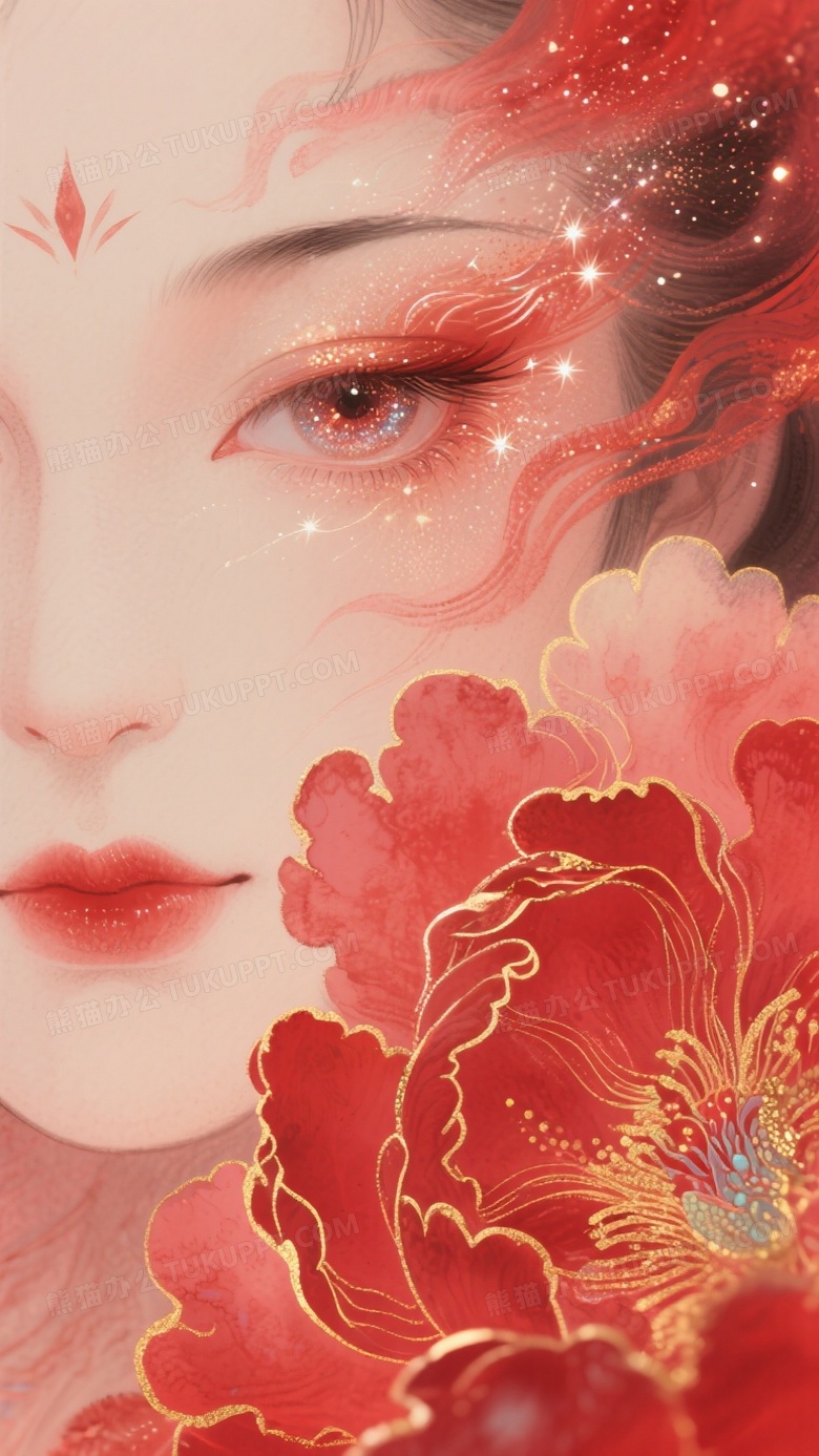 牡丹花妖星河灿烂的眼眸