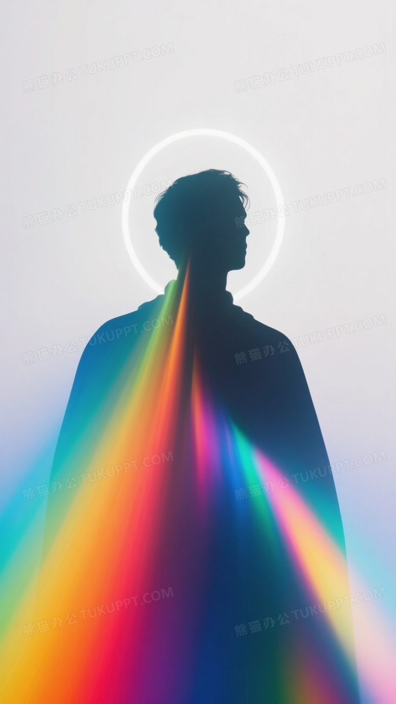 创意摄影人像剪影神圣