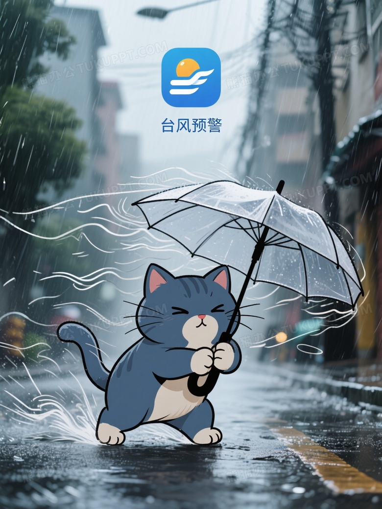 虚实结合前面是一个漫画画风的可爱英短蓝猫