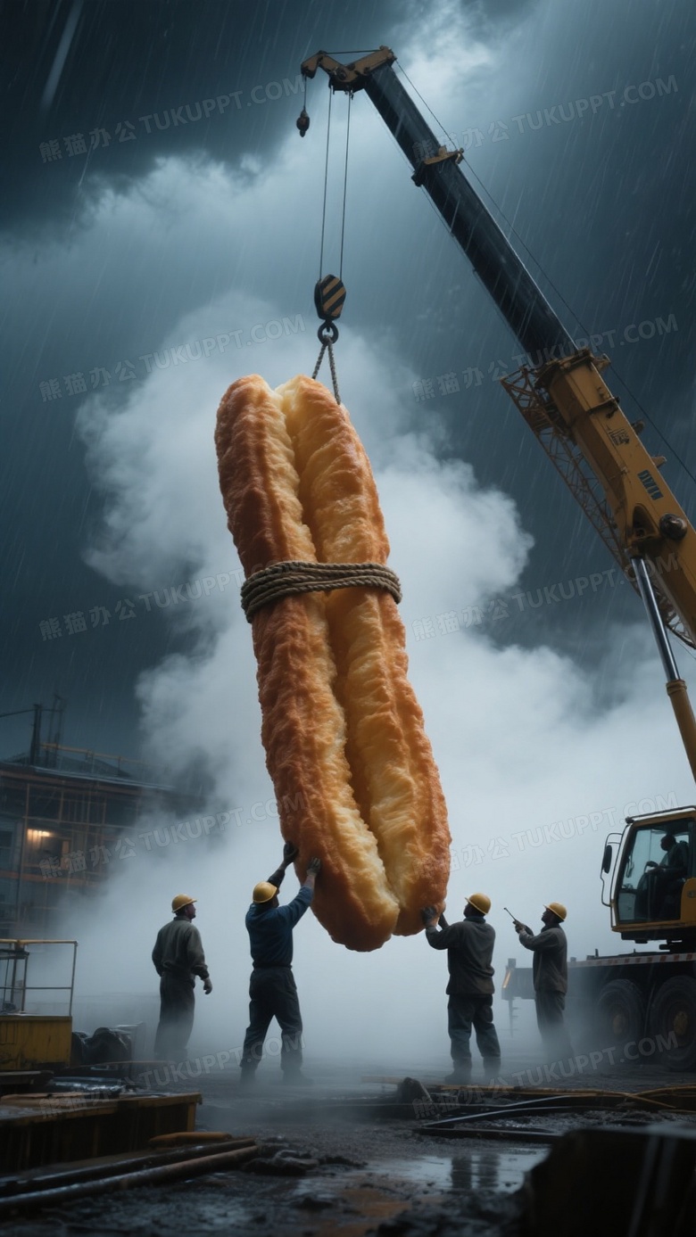 超现实主义风格巨型油条