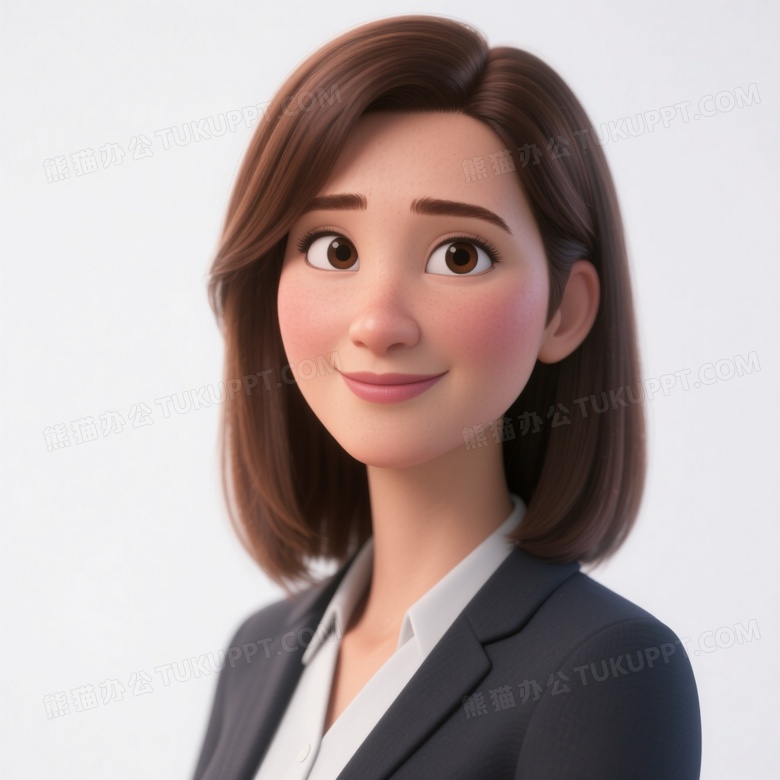 35岁女性教师职业栗棕色中长直发