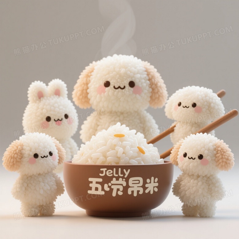 五常大米做饭把大米饭变成Jellycat风格玩偶