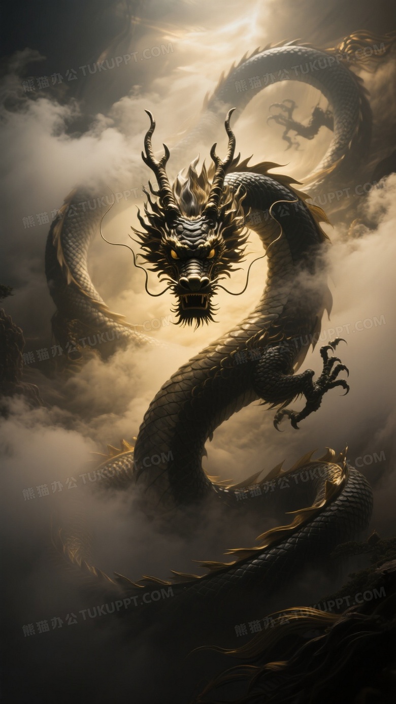 中国龙正面视角压迫感十足