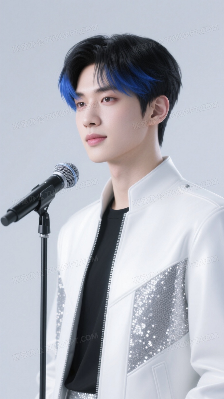 23岁数字男歌手黑色短发