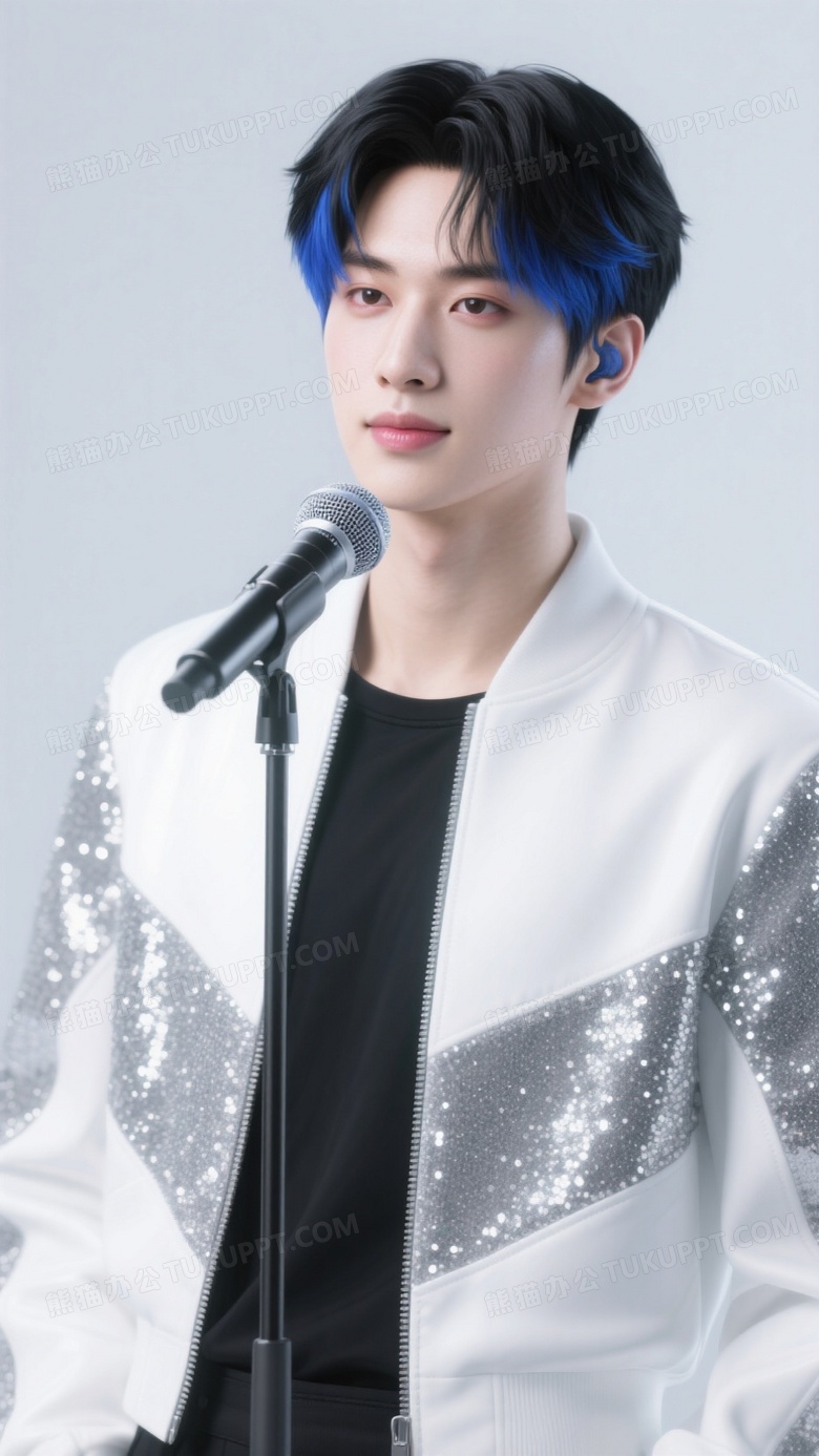 23岁数字男歌手黑色短发