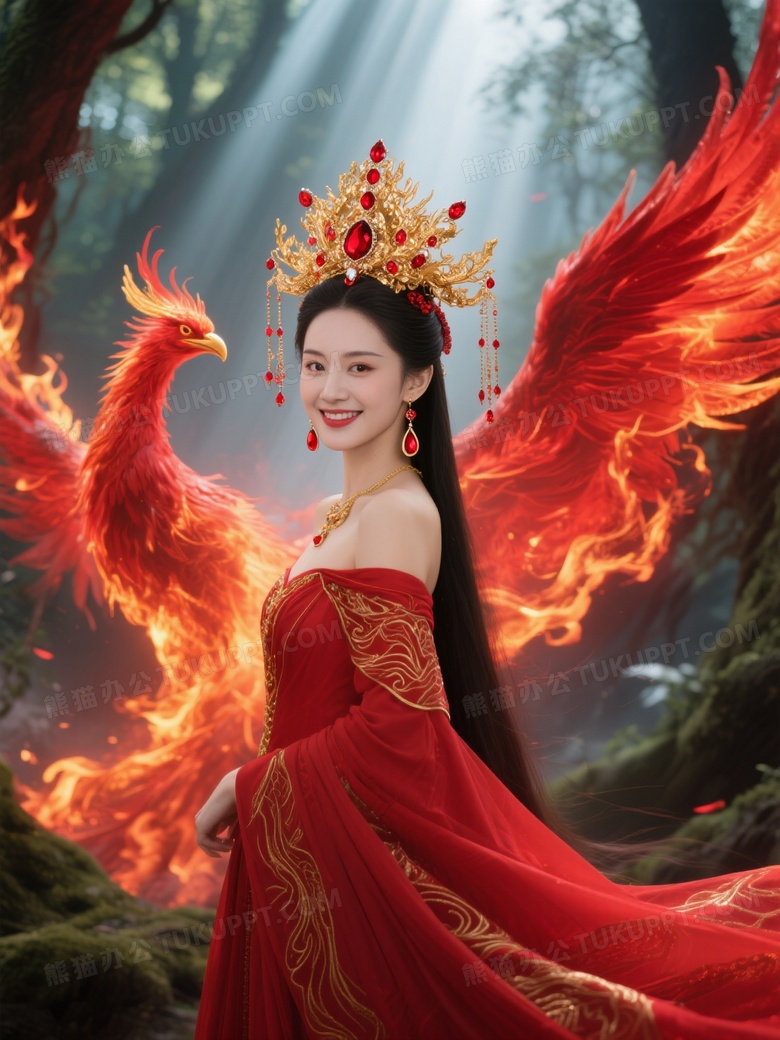 全景镜头仙境梦幻森林里